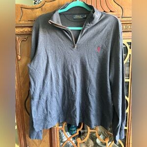 Polo Ralph Lauren 1/4 Zip Pullover Sz L Youth
